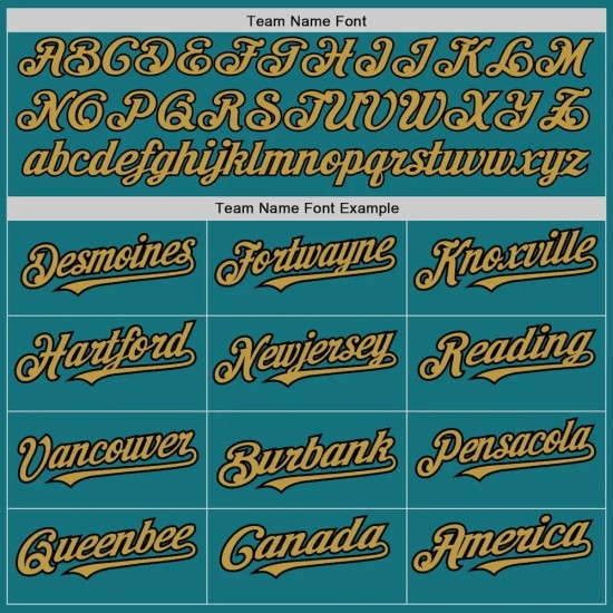 Custom Teal Old Gold-Black Pinstripe Authentic Split Fashion Baseball Jersey Custom Teal Old Gold-Black Pinstripe Authentic Split Fashion Baseball Jersey