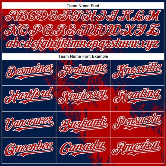 Custom Red Navy-White 3D Pattern Design Abstract Brush Stroke Authentic Baseball Jersey Custom Red Navy-White 3D Pattern Design Abstract Brush Stroke Authentic Baseball Jersey