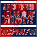 Custom Red Navy-White 3D Pattern Design Abstract Brush Stroke Authentic Baseball Jersey Custom Red Navy-White 3D Pattern Design Abstract Brush Stroke Authentic Baseball Jersey