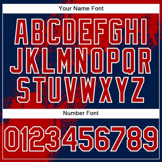 Custom Red Navy-White 3D Pattern Design Abstract Brush Stroke Authentic Baseball Jersey Custom Red Navy-White 3D Pattern Design Abstract Brush Stroke Authentic Baseball Jersey