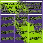 Custom Neon Green Black-Purple 3D Pattern Design Abstract Brush Stroke Authentic Baseball Jersey Custom Neon Green Black-Purple 3D Pattern Design Abstract Brush Stroke Authentic Baseball Jersey