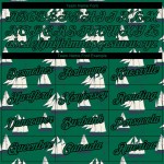 Custom Kelly Green Black 3D Pattern Design Sailing Ship Columbus Day Performance T-Shirt Custom Kelly Green Black 3D Pattern Design Sailing Ship Columbus Day Performance T-Shirt