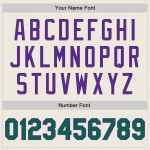 Custom Cream Kelly Green-Purple Authentic Two Tone Baseball Jersey