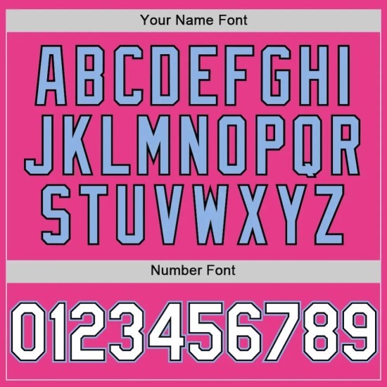 Custom Pink Black-Light Blue Bomber Full-Snap Varsity Letterman Hoodie Jacket