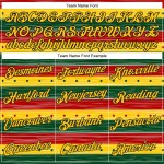 Custom Green Yellow-Black 3D Pattern Design Black History Month Performance T-Shirt Custom Green Yellow-Black 3D Pattern Design Black History Month Performance T-Shirt