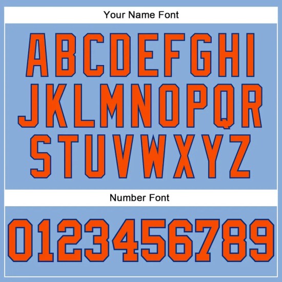 Custom Light Blue Orange-Royal Long Sleeve Performance T-Shirt