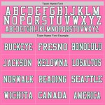 Custom Pink White-Kelly Green Mesh Authentic Throwback Football Jersey