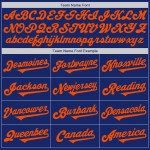 Custom Royal Orange-White Authentic Baseball Jersey