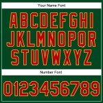 Custom Green Red-Gold Christmas 3D Bomber Full-Snap Varsity Letterman Jacket