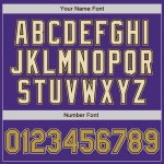 Custom Purple Old Gold Black-Cream Authentic Baseball Jersey